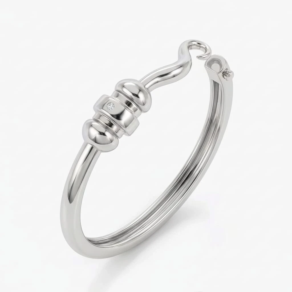 White Gold Solo Diamond Lizard Bracelet