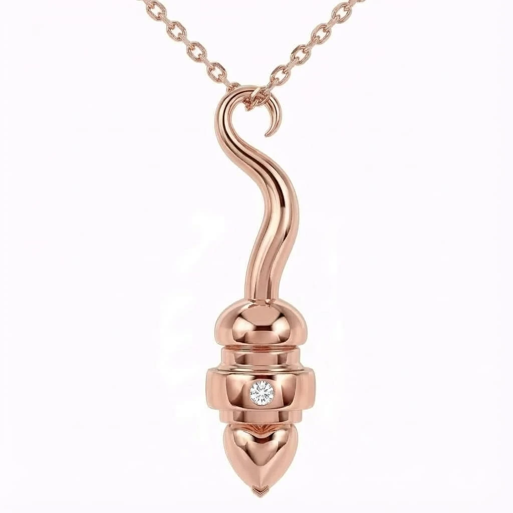 Rose Gold Solo Diamond Lizard Pentant "Coming Soon"