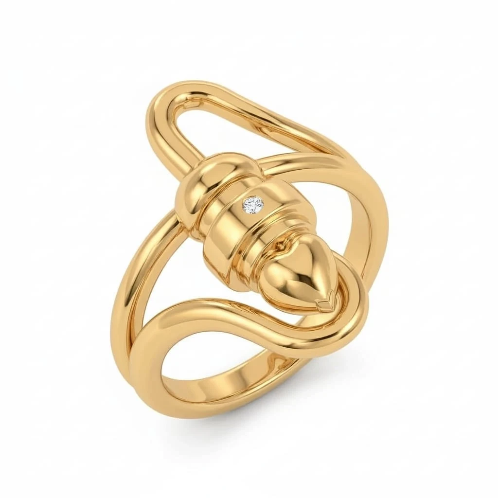 Yellow Gold Solo Diamond Lizards Rings "Coming Soon"