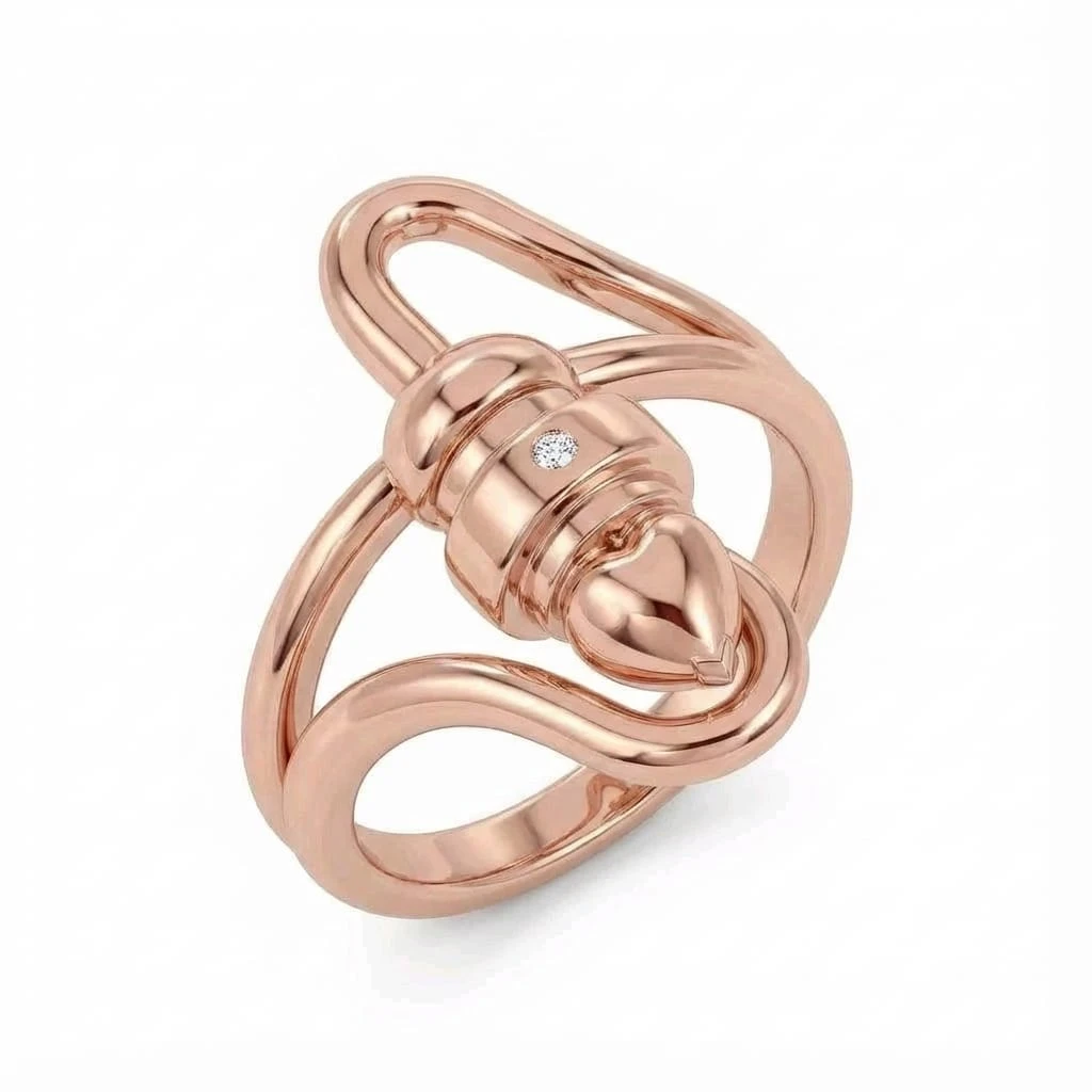 Rose Gold Solo Diamond Lizard Rings "Coming Soon"