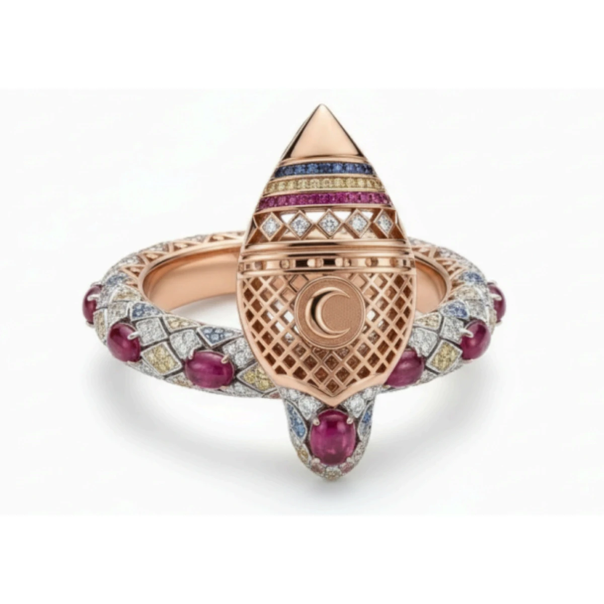 Ring With Ruby and Diamond