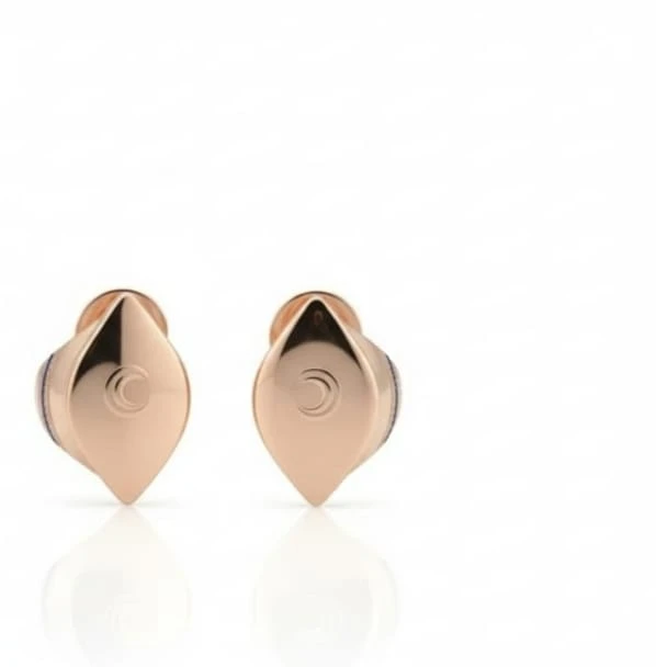 Rosegold Crescent Without diamond Earing