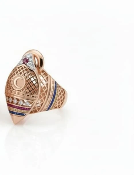 Ring With Ruby and Diamond