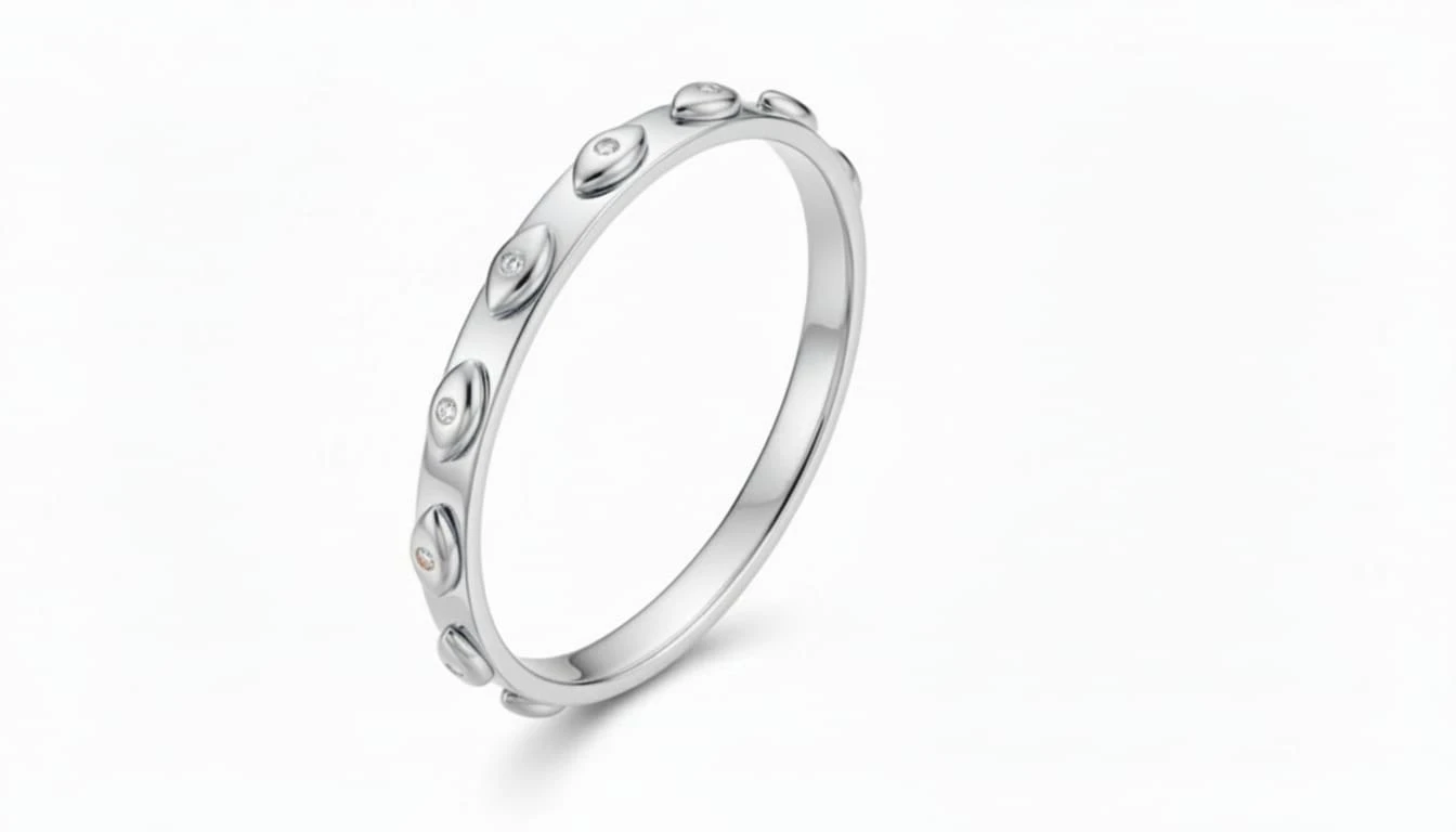 Duplicate Silver Diamond Ring