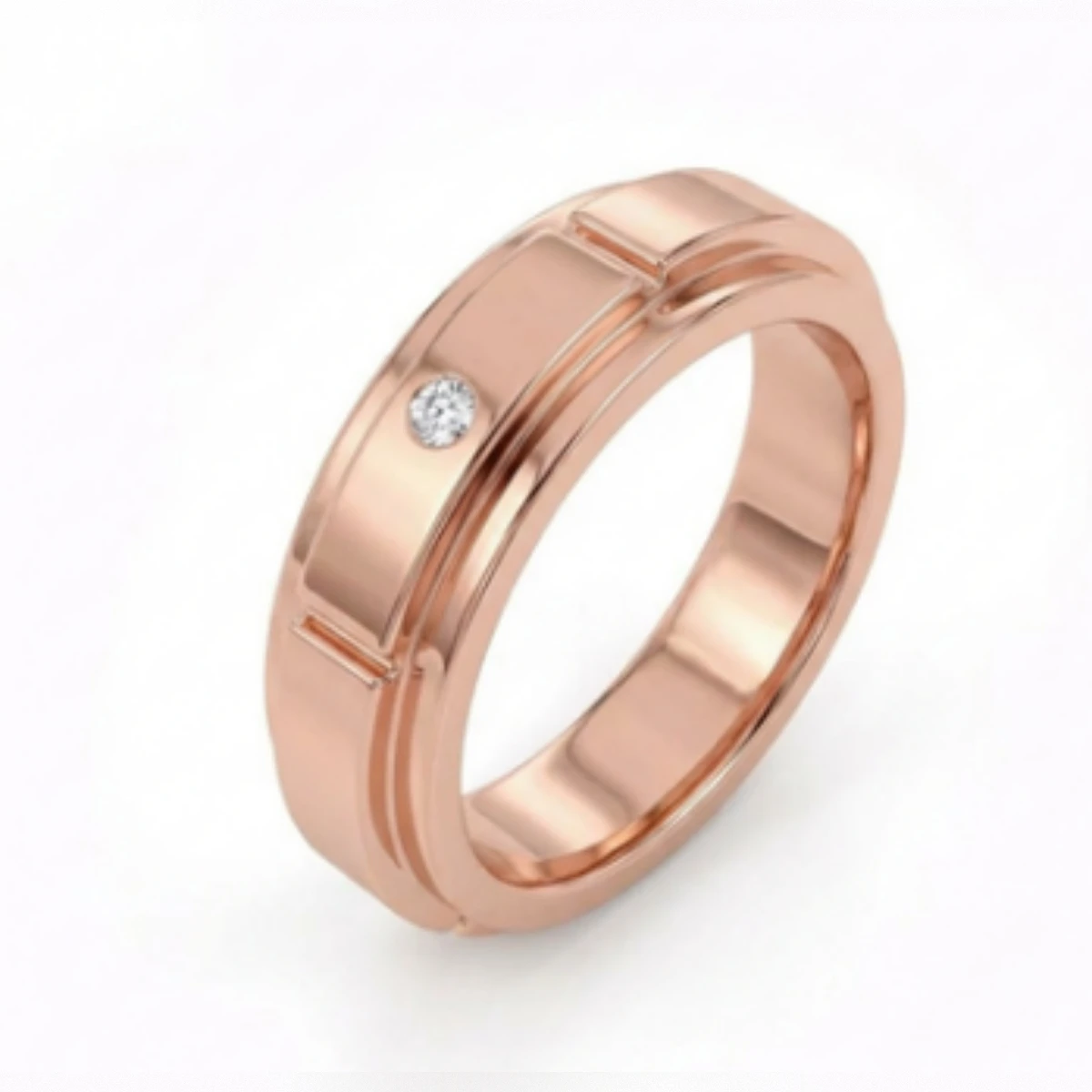 Extra Polish Rose Gold Ring Band